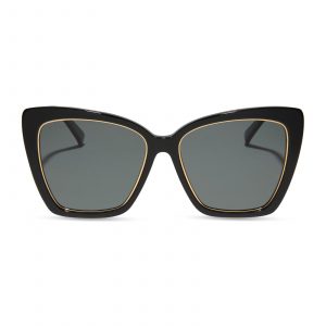 DIFF BECKY IV - BLACK + GREY POLARIZED SUNGLASSES