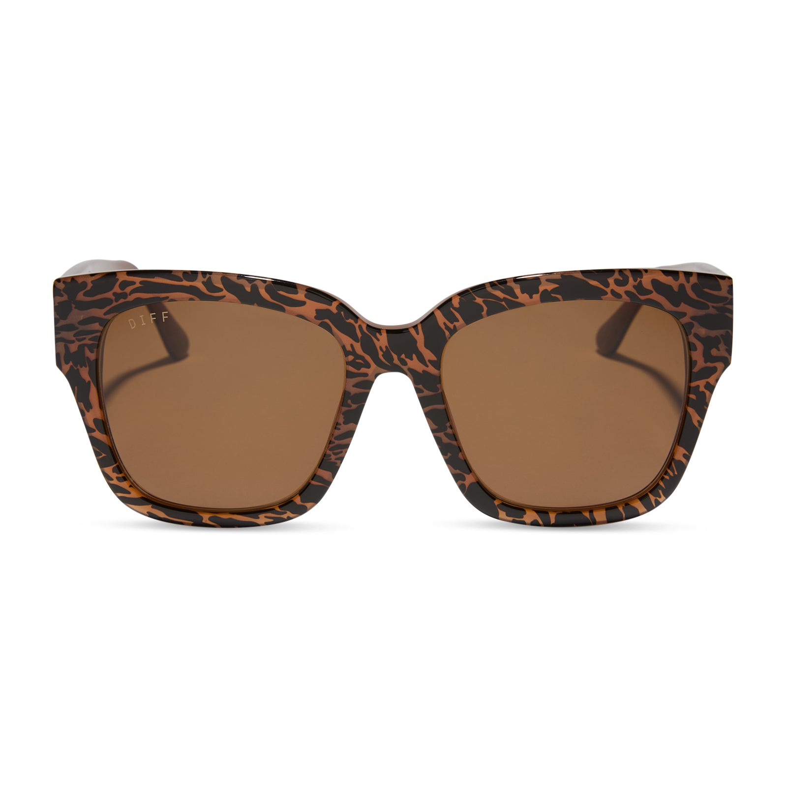 DIFF BELLA II - ANIMAL + BROWN SUNGLASSES