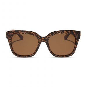 DIFF BELLA XS - ANIMAL + BROWN SUNGLASSES