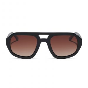 DIFF COLLINS - BLACK + BROWN GRADIENT + POLARIZED SUNGLASSES