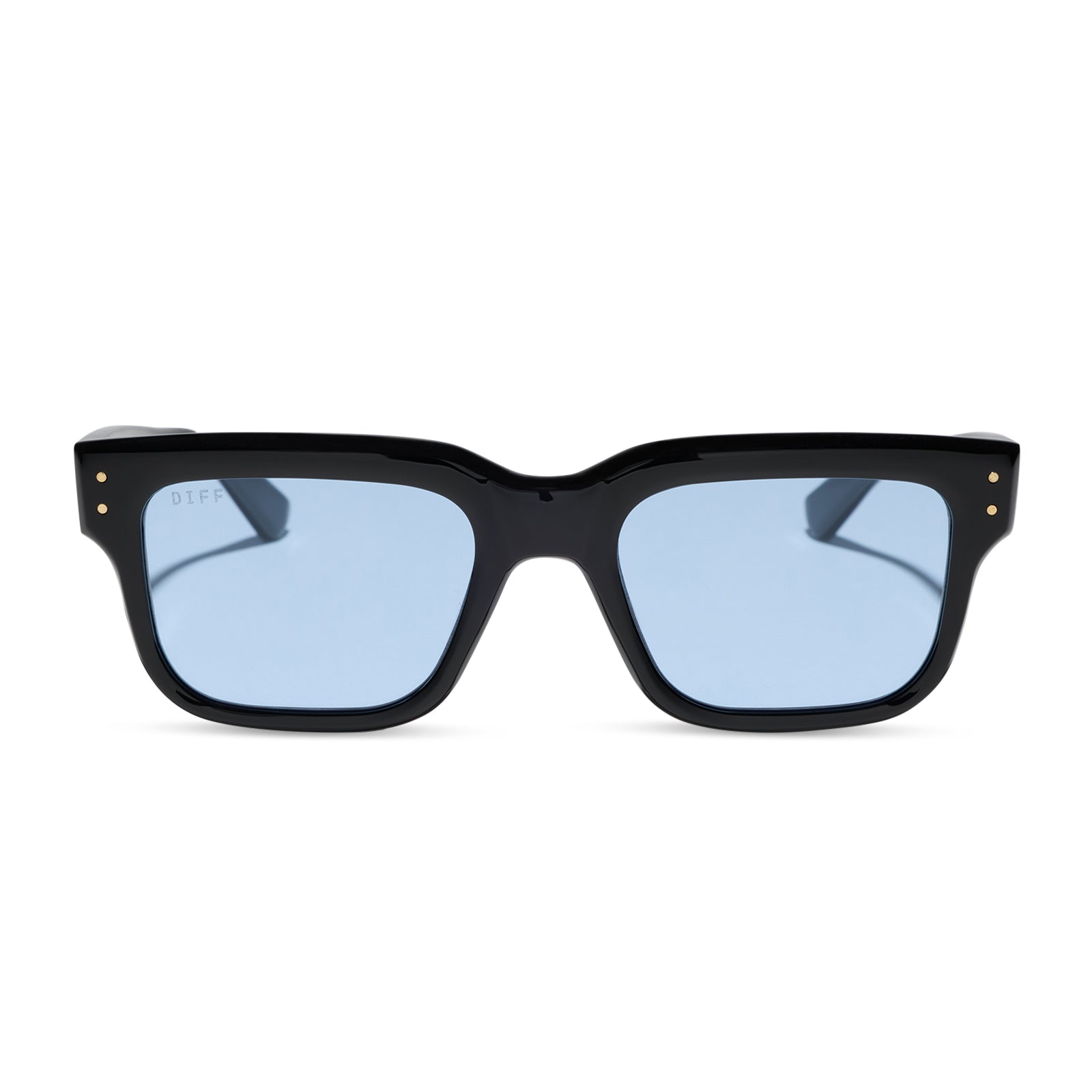 DIFF CASH - BLACK + LIGHT BLUE TINT SUNGLASSES