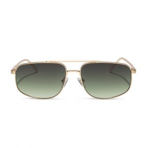 DIFF CHARLEY - BRUSHED GOLD + ALOE GREEN GRADIENT SUNGLASSES