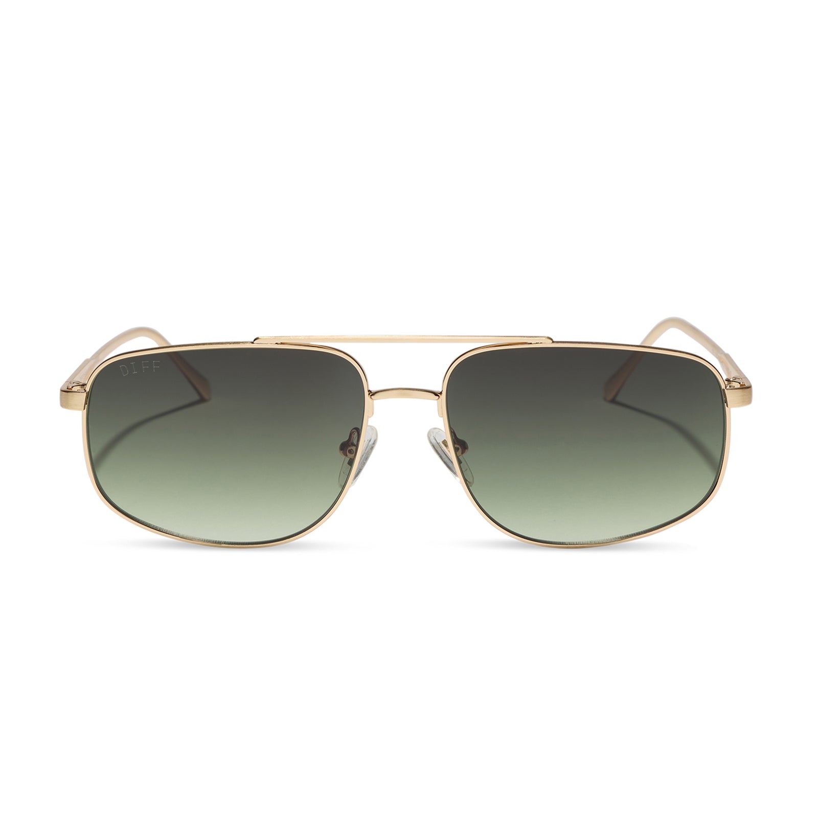 DIFF CHARLEY - BRUSHED GOLD + ALOE GREEN GRADIENT SUNGLASSES