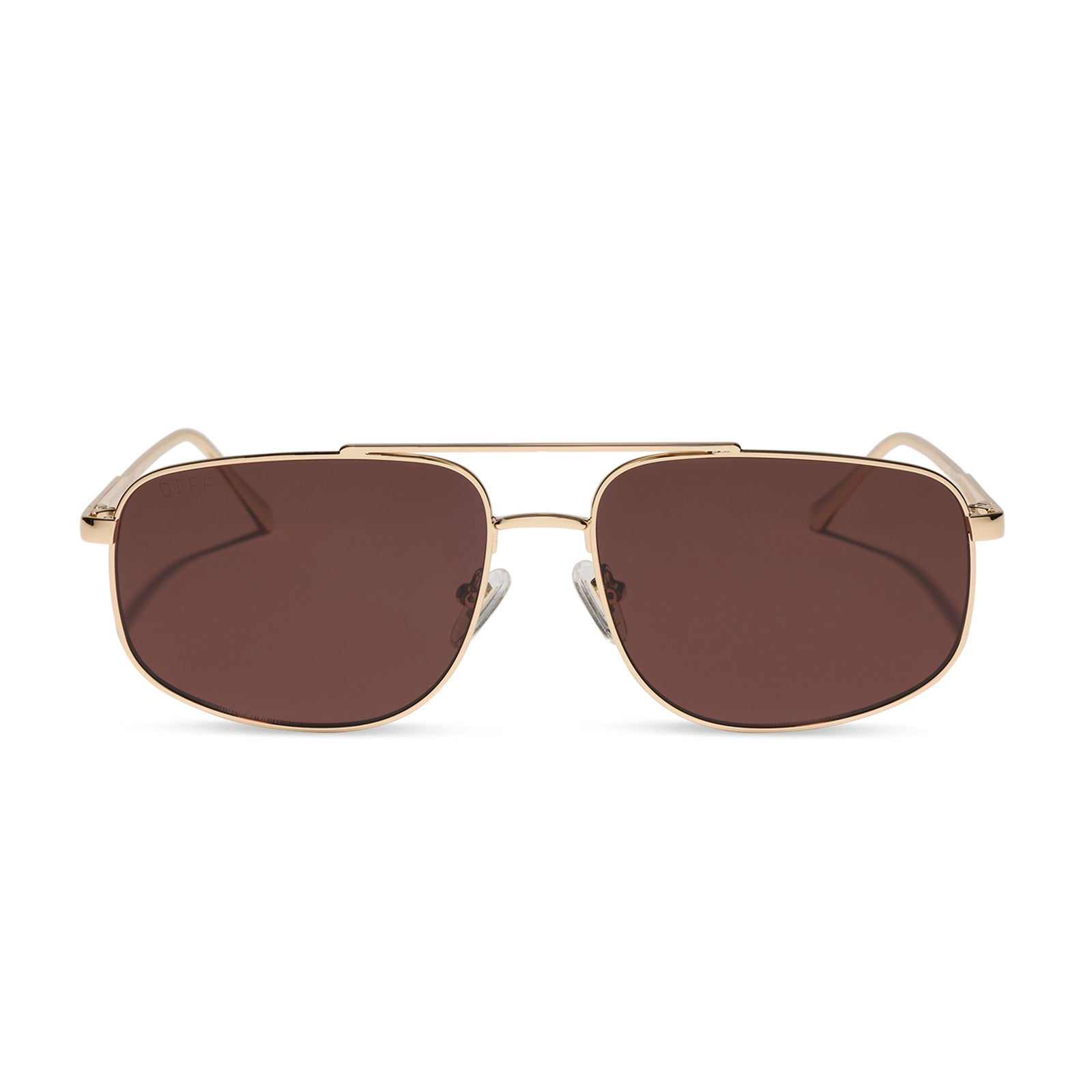 DIFF CHARLEY - GOLD + BROWN + POLARIZED SUNGLASSES