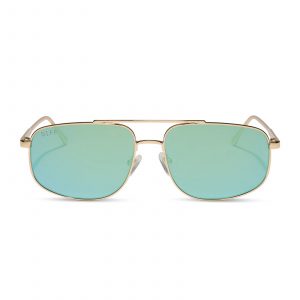 DIFF CHARLEY - GOLD + DEW DROP MIRROR + SUNGLASSES