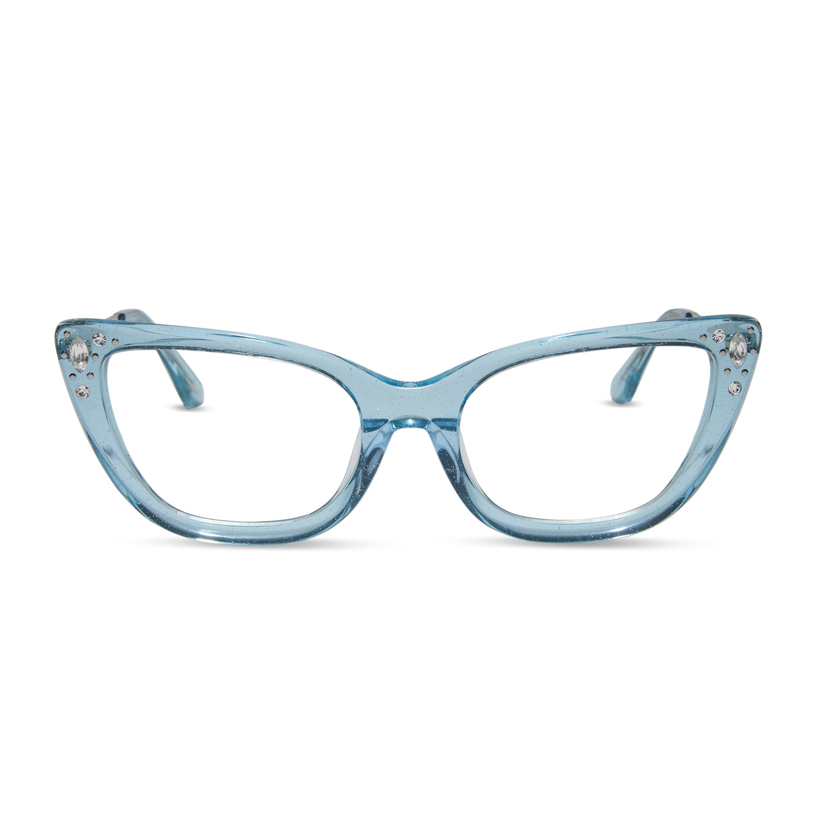DIFF CINDERELLA - BLUE CRYSTAL GLITTER + GLASSES