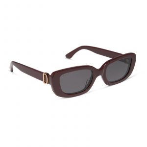 DIFF DAPHNE - RUGBY RED + GREY + POLARIZED SUNGLASSES