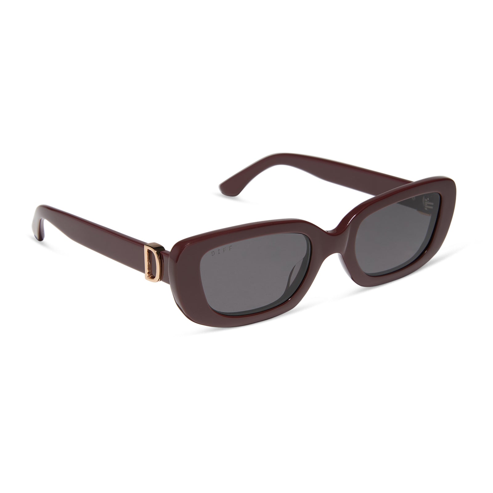 DIFF DAPHNE - RUGBY RED + GREY + POLARIZED SUNGLASSES