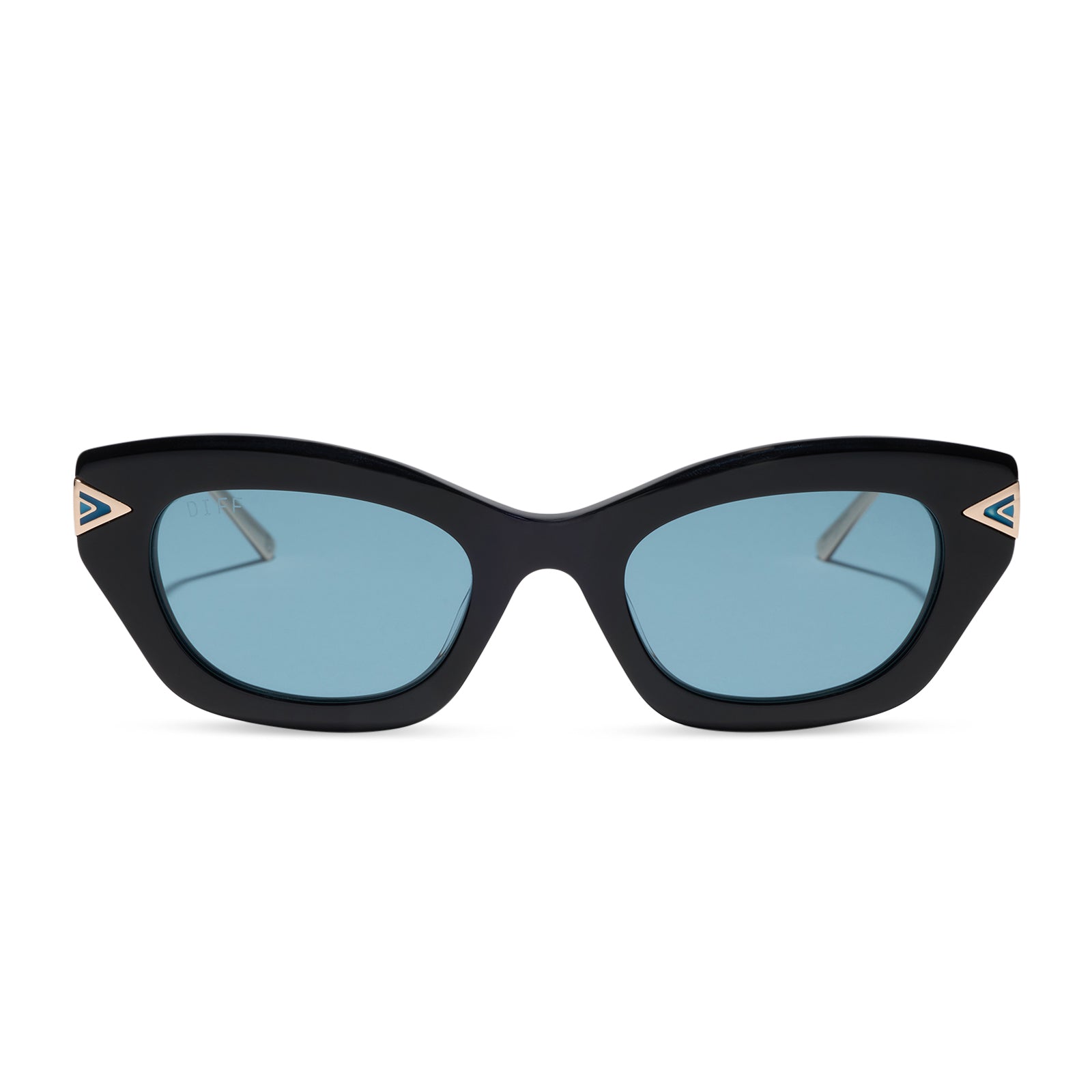 DIFF JASMINE 2.0 - BLACK + TEAL + SUNGLASSES