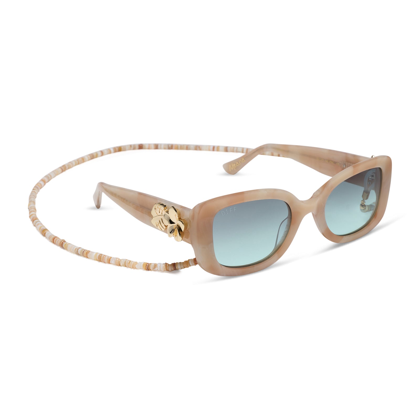 DIFF MOANA - BEIGE TORTOISE + SEAFOAM GREEN + SUNGLASSES