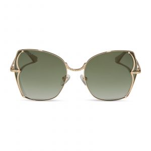 DIFF TIANA - GOLD + GREEN GRADIENT W LIGHT GOLD FLASH + POLARIZED SUNGLASSES