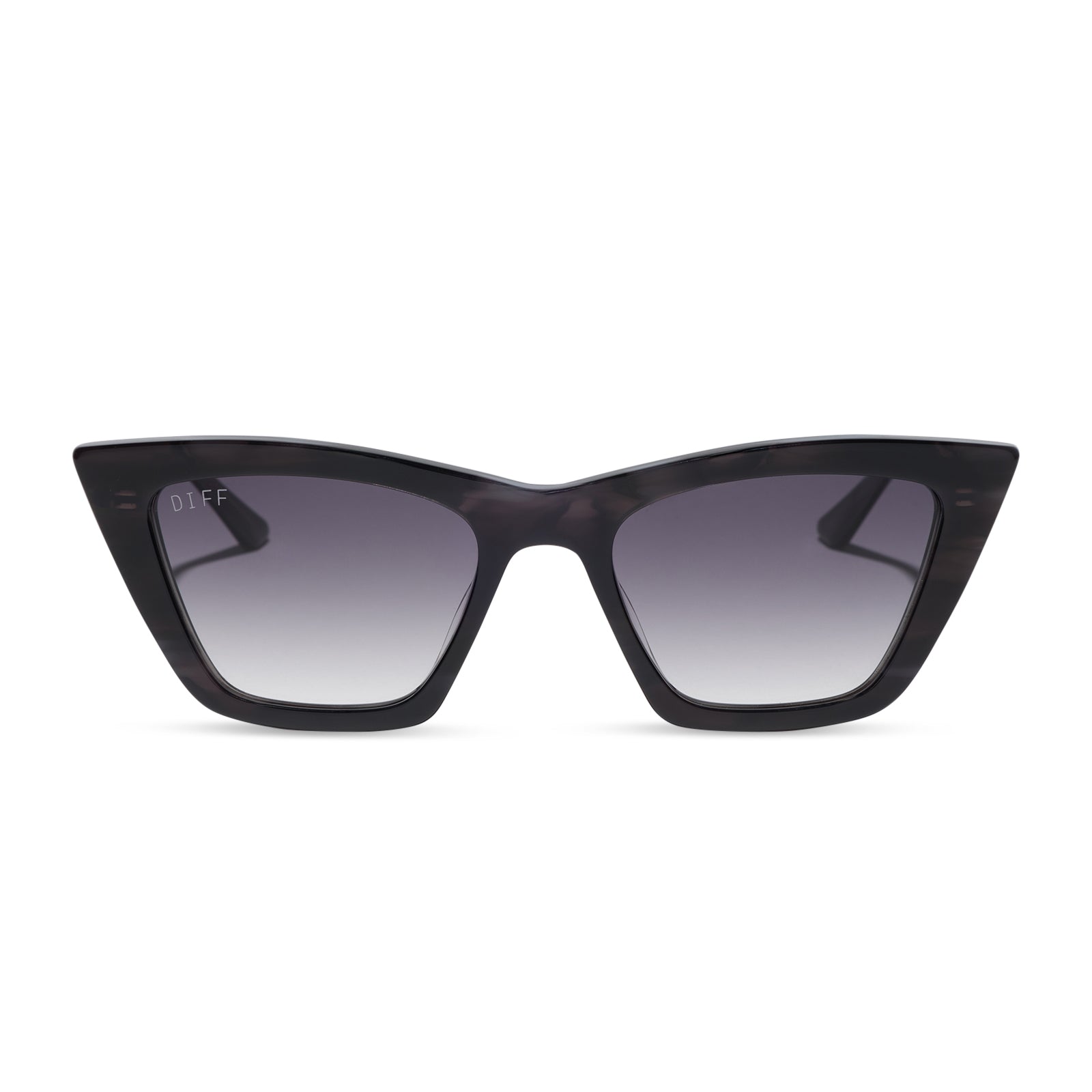 DIFF MALEFICENT - BLACK STEAK CRYSTAL + GREY GRADIENT + SUNGLASSES
