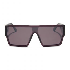 DIFF ELECTRA - AUBERGINE + AUBERGINE + SILVER FLASH SUNGLASSES