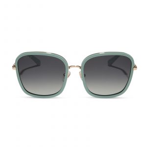 DIFF GENEVIVE - STEEL TEAL + GREY GRADIENT SUNGLASSES