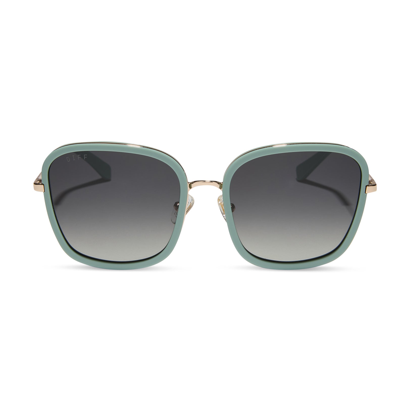 DIFF GENEVIVE - STEEL TEAL + GREY GRADIENT SUNGLASSES