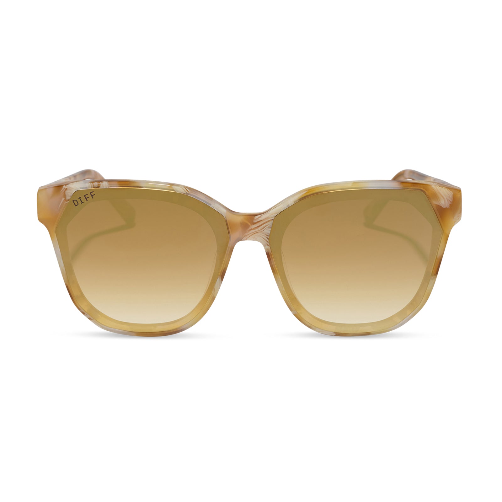 DIFF GIA - GILDED TORTOISE + BROWN GRADIENT + LIGHT GOLD FLASH SUNGLASSES