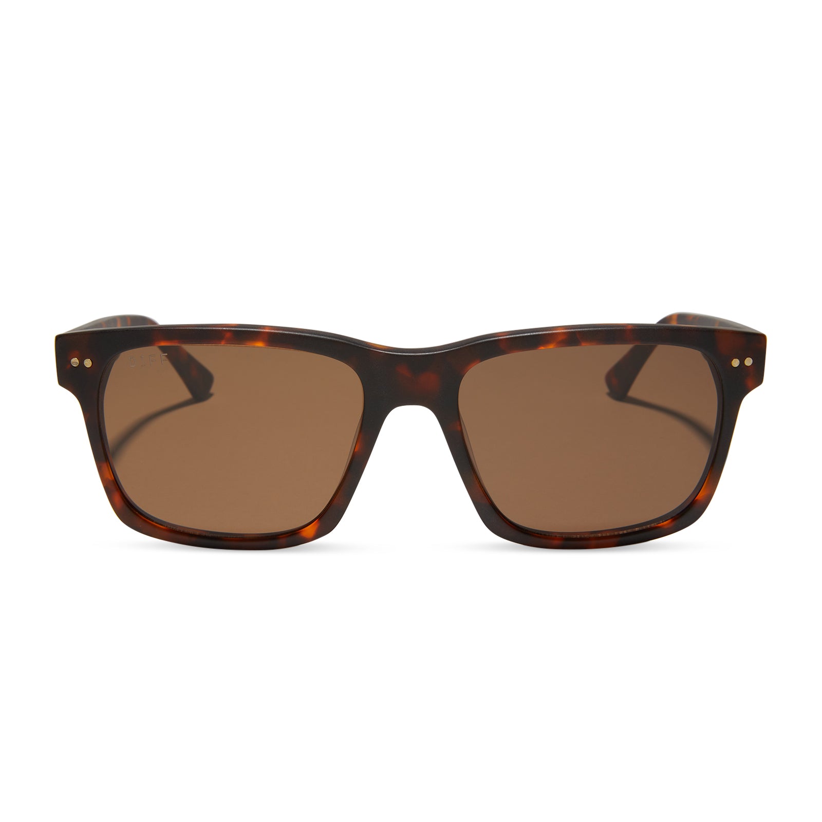 DIFF GINO XL - MATTE RICH TORTOISE + BROWN + POLARIZED SUNGLASSES