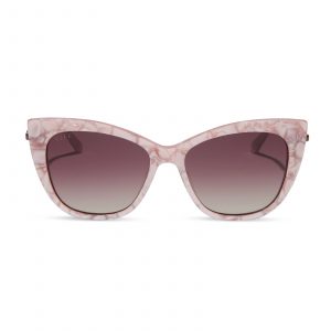 DIFF UMBRIDGE™ - PINK MOTHER OF PEARL + WINE GRADIENT HEX SUNGLASSES