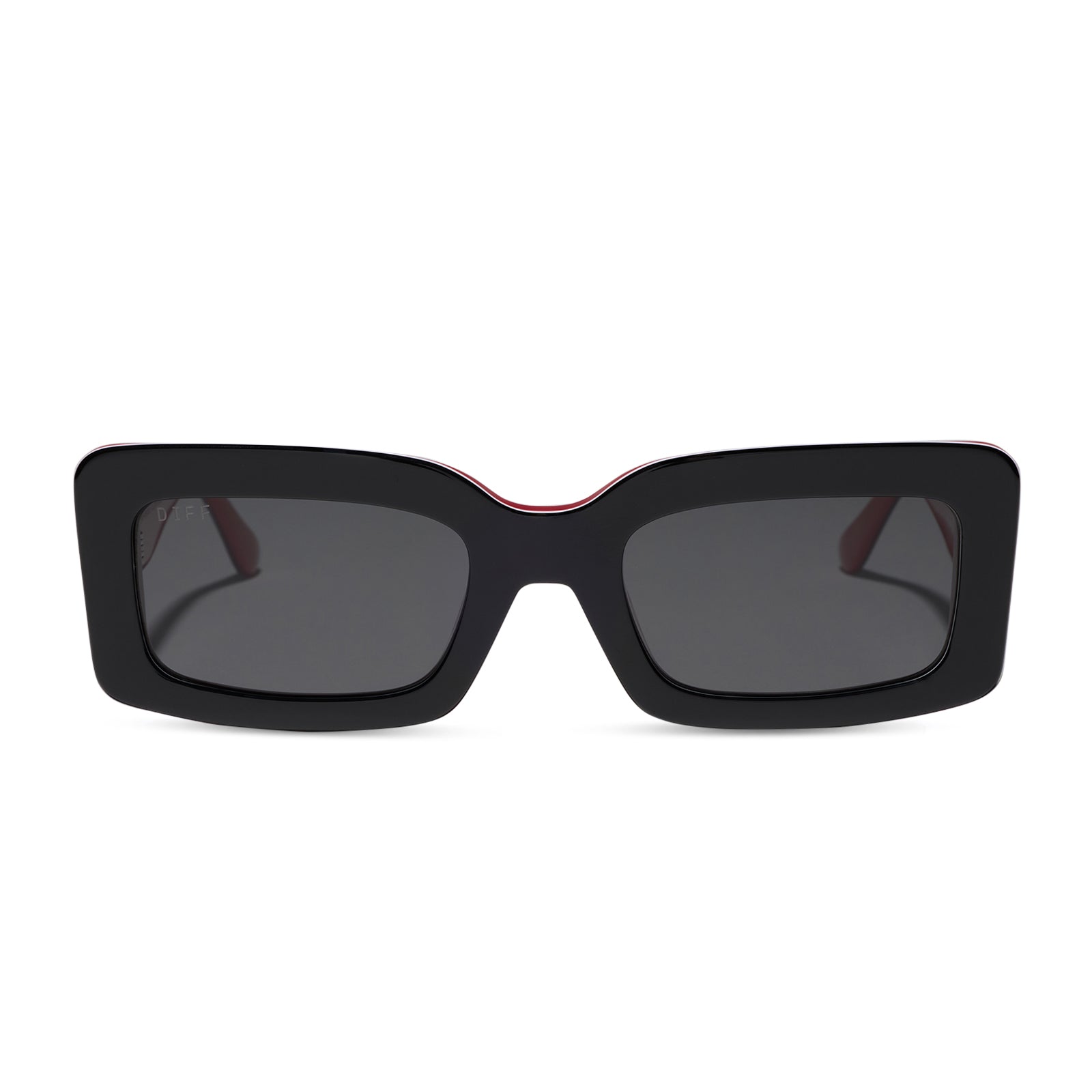 DIFF INDY - BLACK, WHITE & RED + GREY + POLARIZED + SUNGLASSES