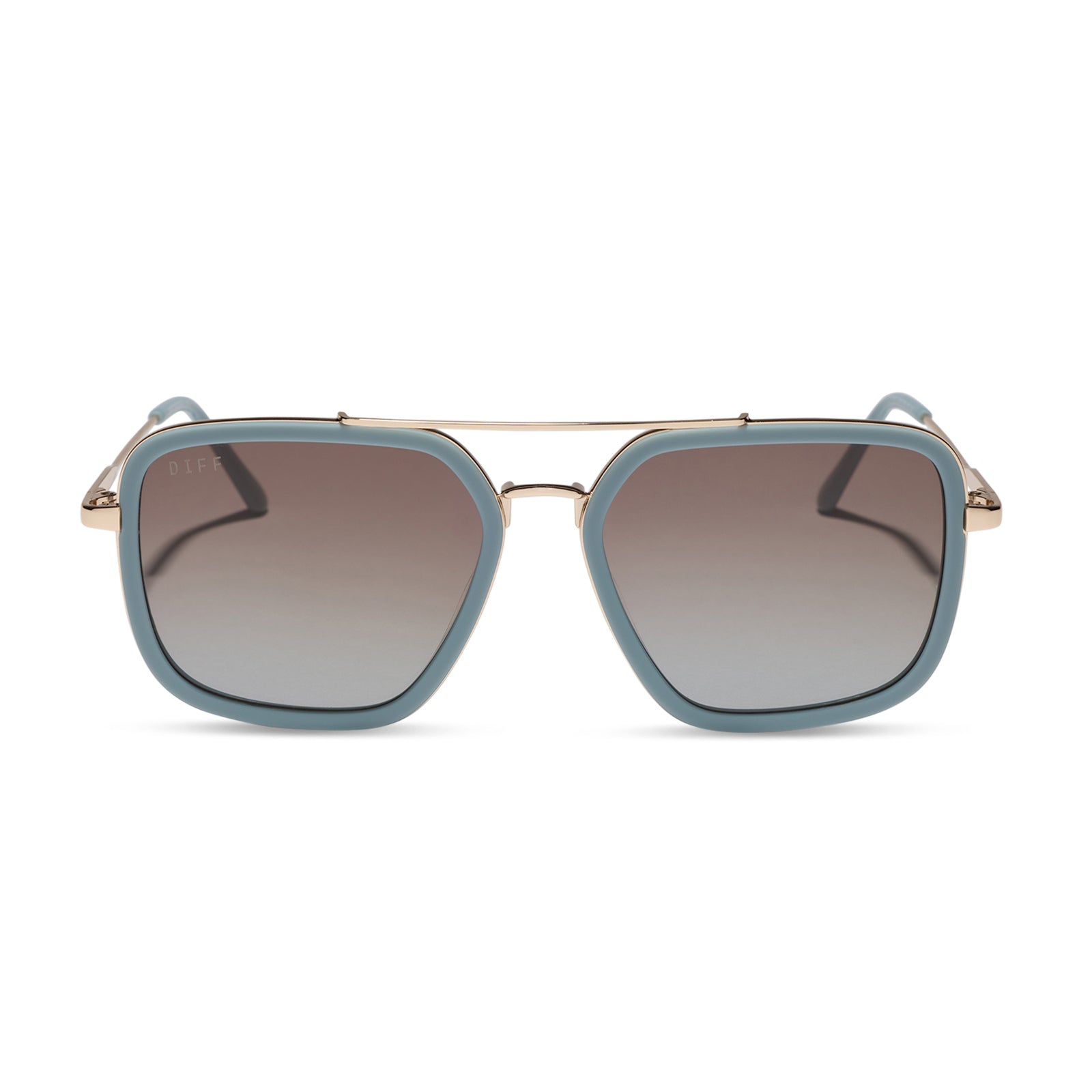 DIFF JORDAN - DEW DROP + COCOA POWDER TO BABY BLUE GRADIENT + SUNGLASSES