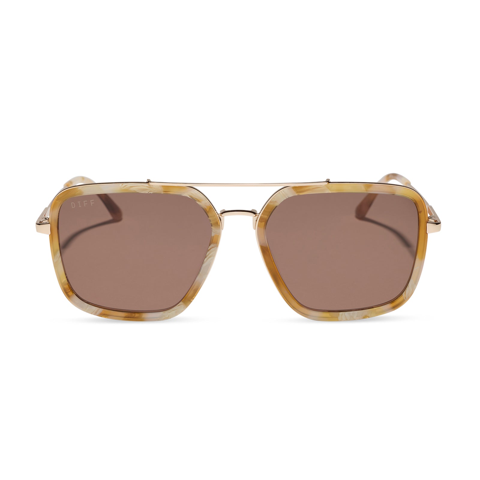 DIFF JORDAN - GILDED TORTOISE + BROWN + SUNGLASSES
