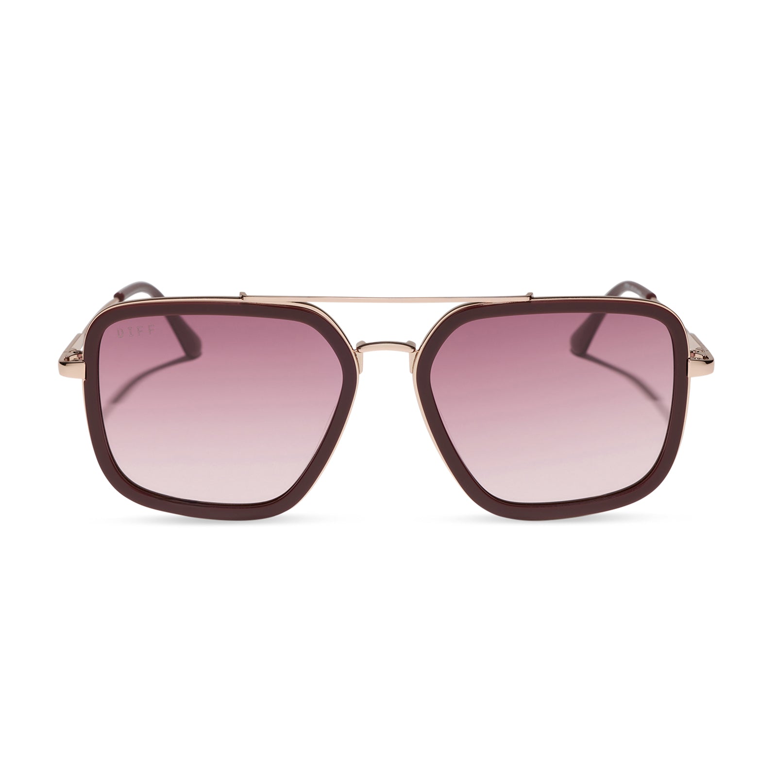 DIFF JORDAN - RUGBY RED + BURGUNDY GRADIENT SUNGLASSES
