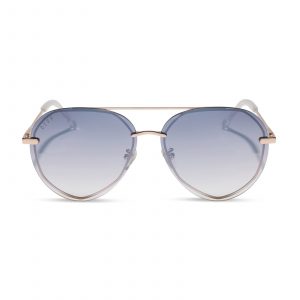 DIFF LENOX - CHAMPAGNE GOLD + SLATE GRADIENT FLASH SUNGLASSES