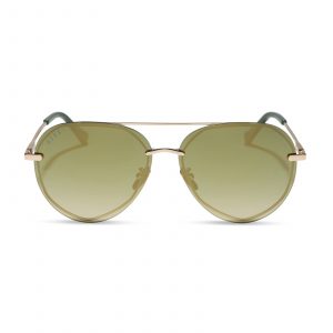 DIFF LENOX - GOLD + ALOE GREEN GRADIENT + LIGHT GOLD FLASH + POLARIZED SUNGLASSES