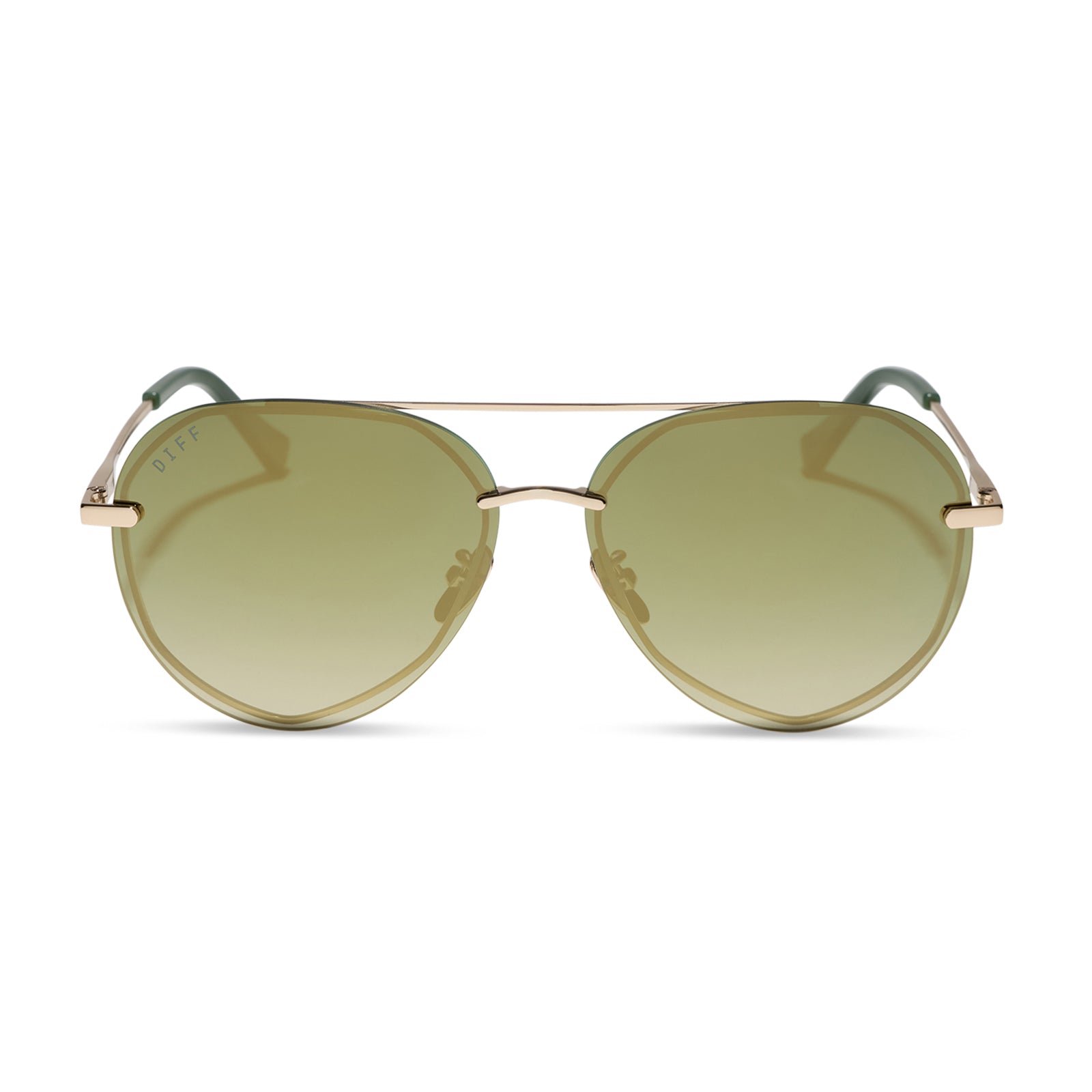 DIFF LENOX - GOLD + ALOE GREEN GRADIENT + LIGHT GOLD FLASH + POLARIZED SUNGLASSES