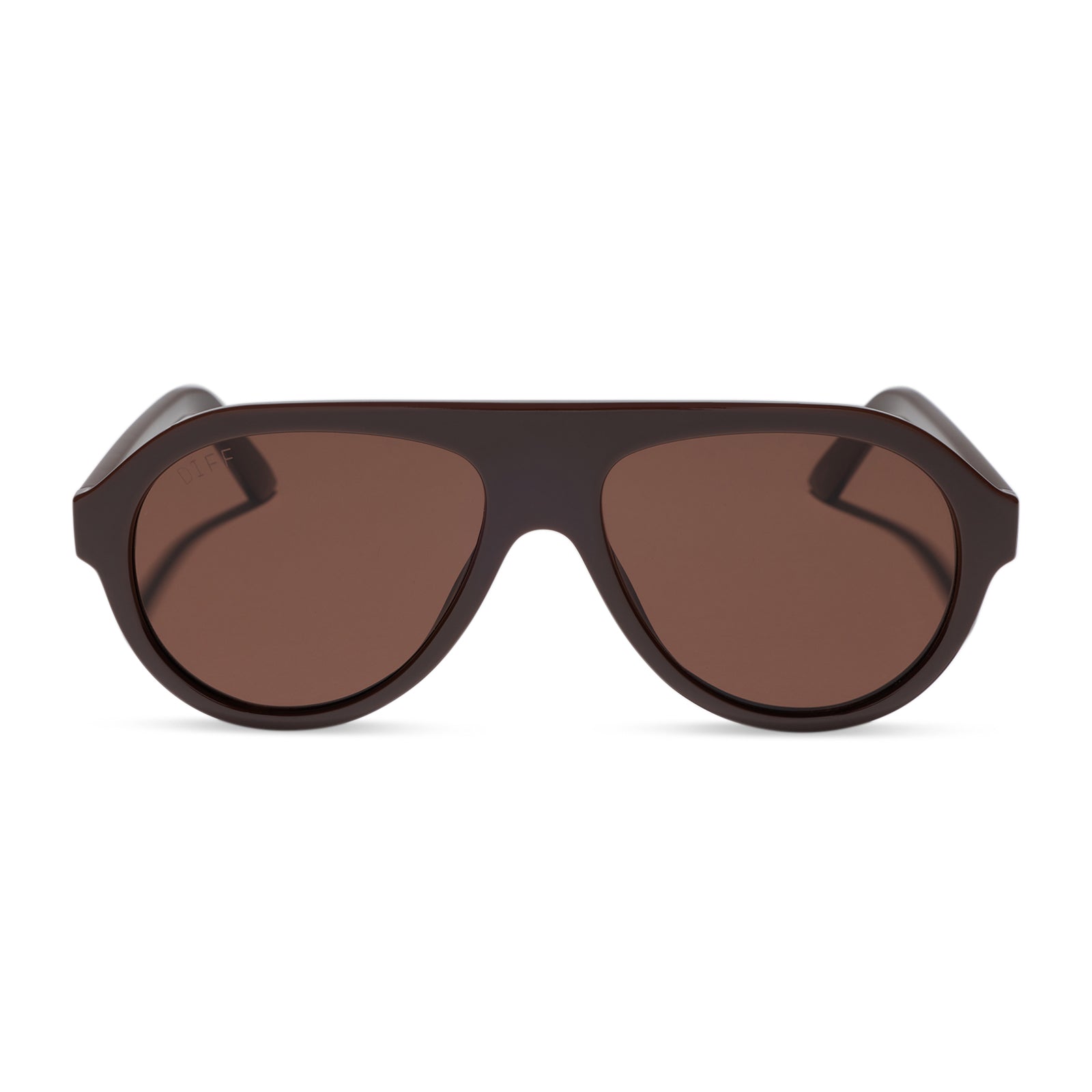 DIFF LYLA - MAHOGANY + BROWN + SUNGLASSES