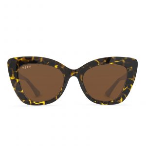 DIFF MELODY - DARK TORTOISE + BROWN SUNGLASSES