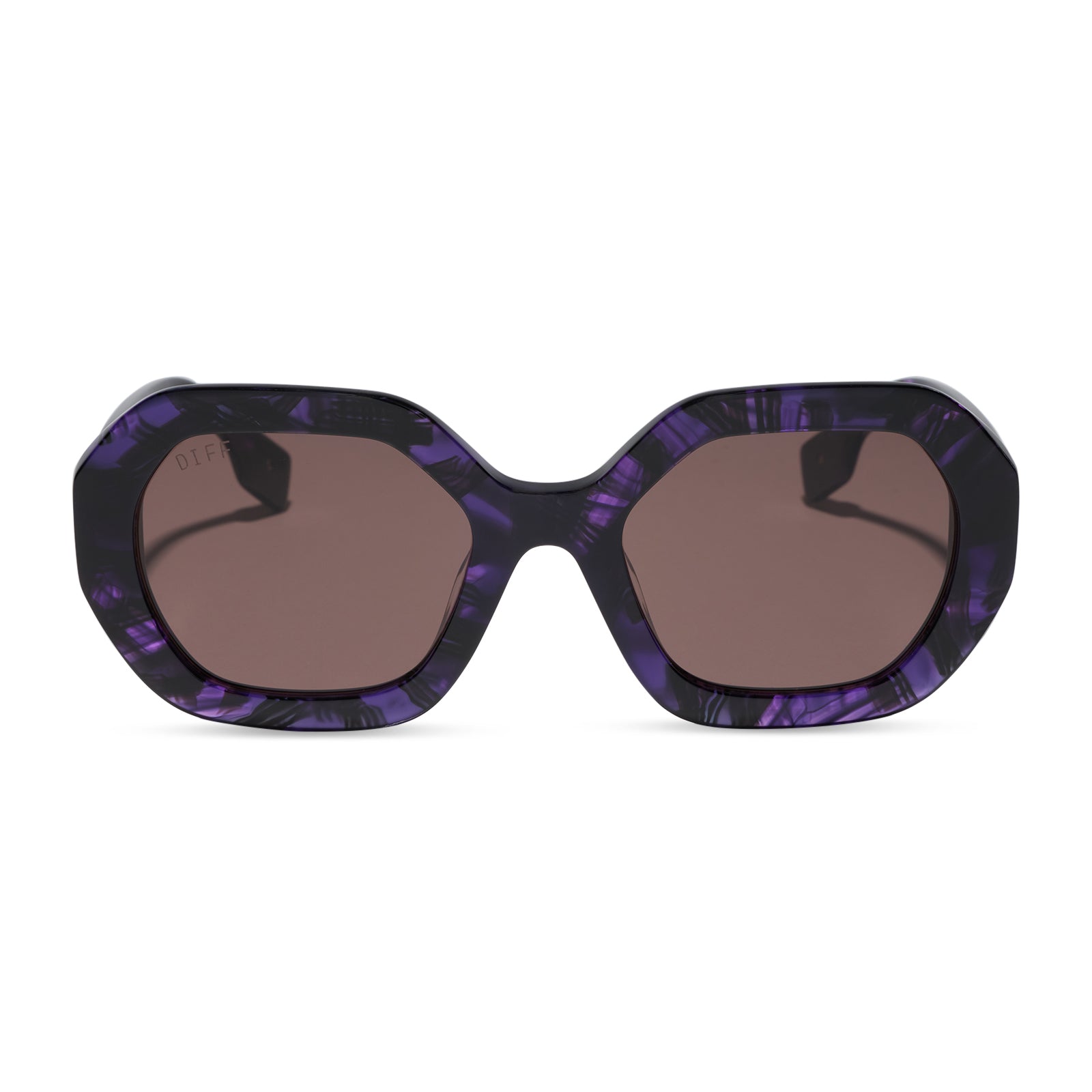 DIFF AUNT JET - PURPLE TORTOISE + BROWN + SUNGLASSES