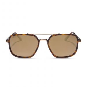 DIFF COLONEL WARD - BRONZE + BROWN FLASH SUNGLASSES