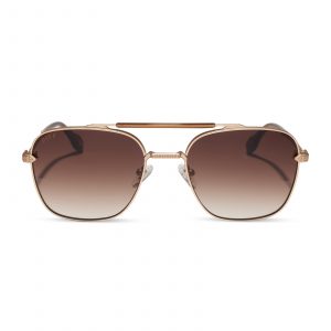 DIFF I'M A SONG - MATTE GOLD + BROWN GRADIENT + SUNGLASSES