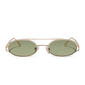 DIFF THE BROOKLYN - GOLD + GREEN TINT + SUNGLASSES