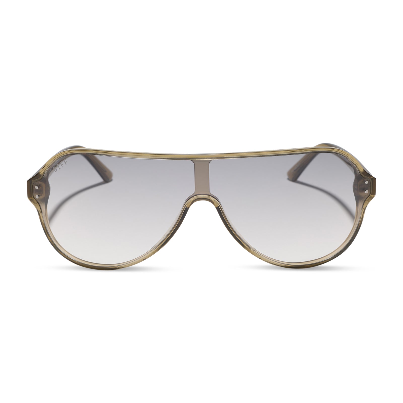 DIFF THE DOWNTOWN - OLIVE CRYSTAL + SILVER FLASH + SUNGLASSES