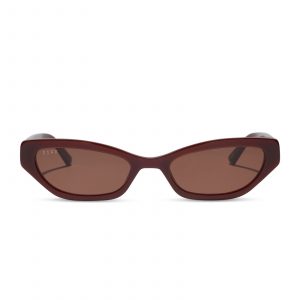 DIFF THE TRIBECA - RICH BROWN CRYSTAL + REDDISH BROWN + SUNGLASSES