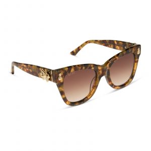 DIFF HAWAII - COCONUT PALM TORTOISE + BROWN SUGAR GRADIENT SUNGLASSES