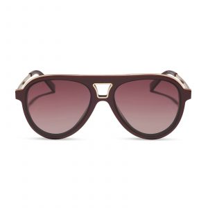 DIFF TOSCA III - RUGBY RED + BURGUNDY GRADIENT + POLARIZED SUNGLASSES
