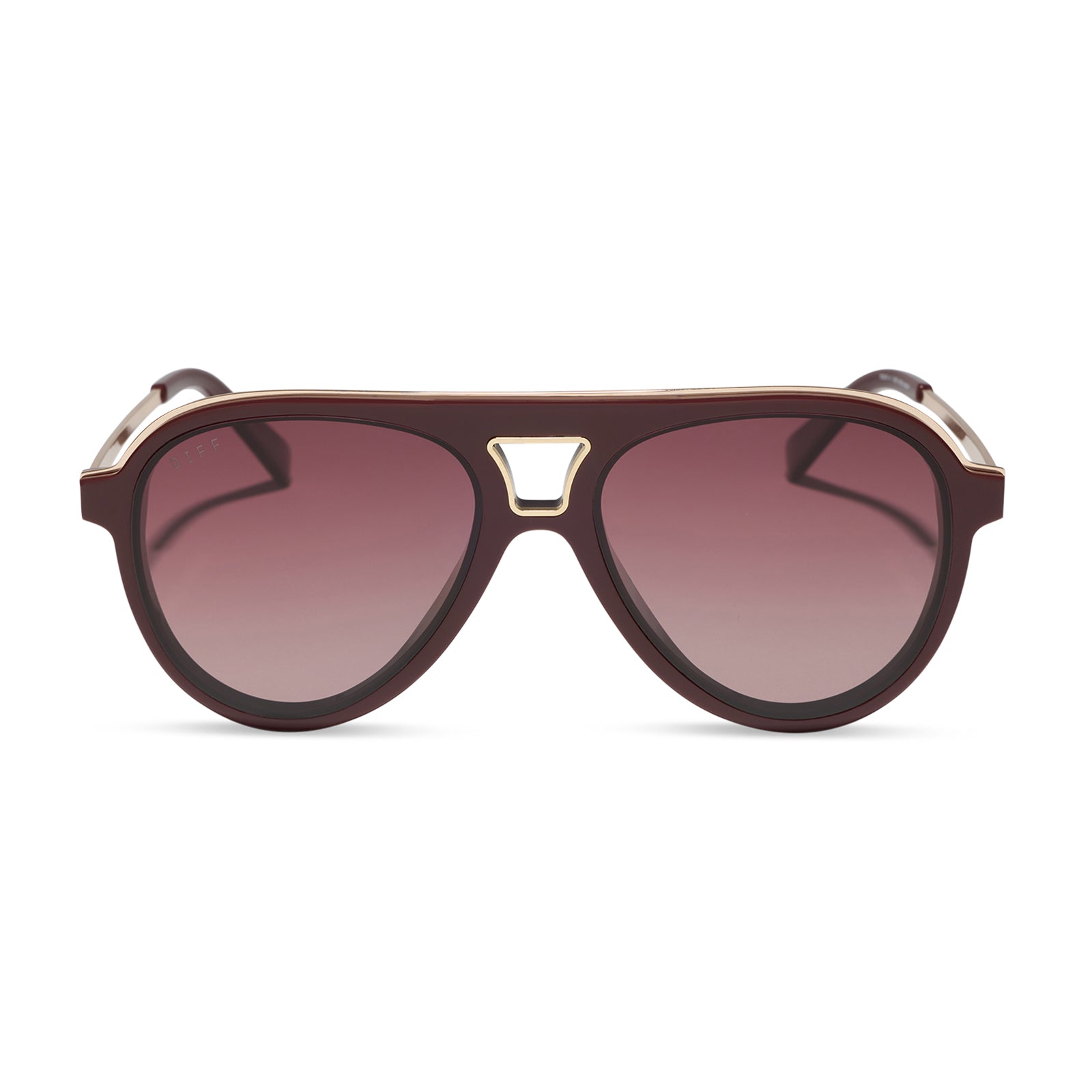 DIFF TOSCA III - RUGBY RED + BURGUNDY GRADIENT + POLARIZED SUNGLASSES
