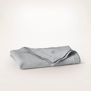 Bollandbranch Dream Baby Blanket - Shore/Bluestone Picot