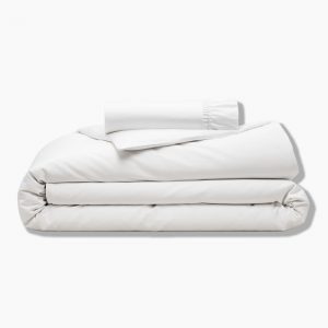 Public Goods Organic Cotton White Duvet Cover & Fitted Sheet Set