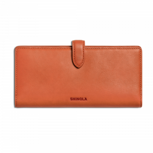 Shinola Continental Snap Wallet - Rust