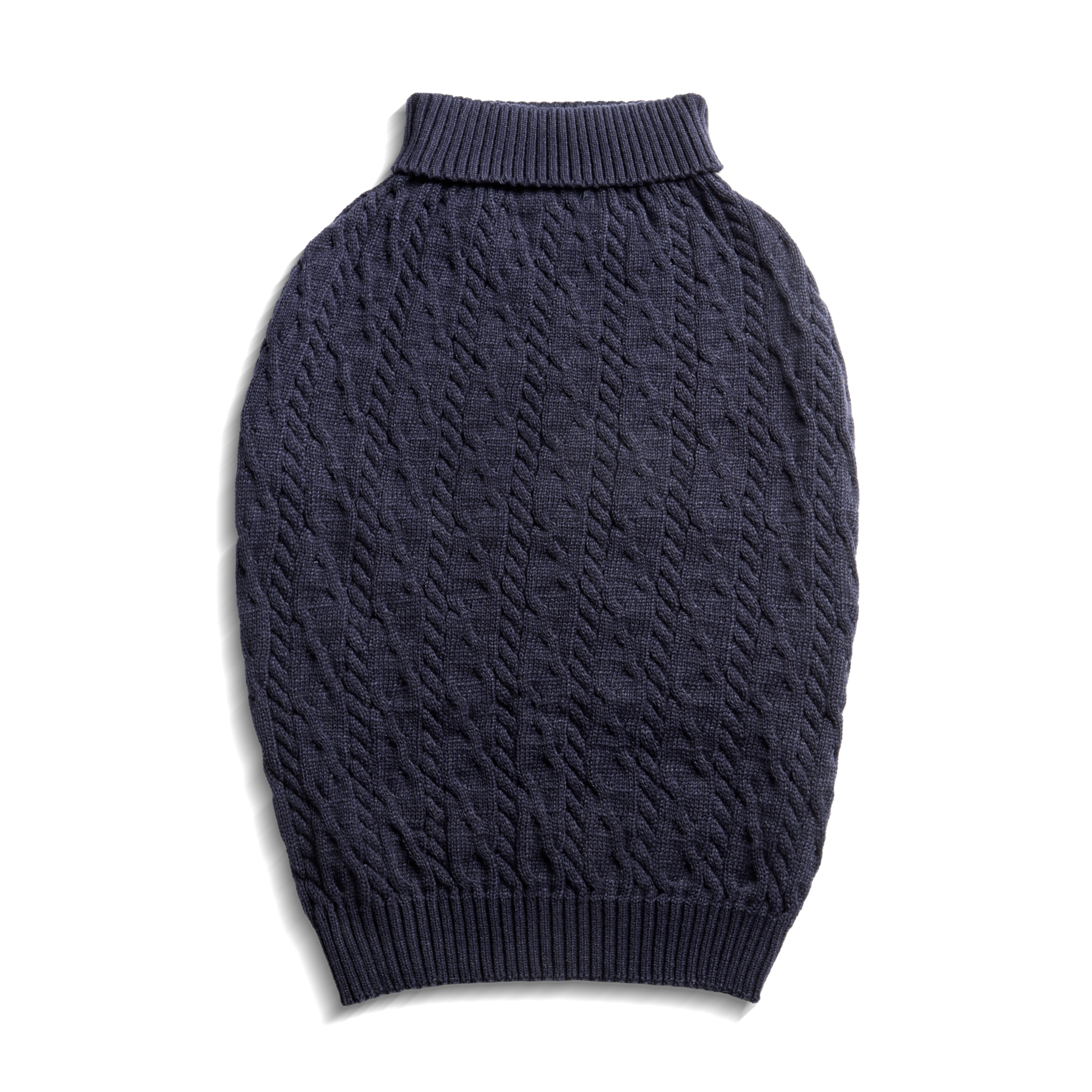 Shinola Cable Knit Dog Sweater - Navy