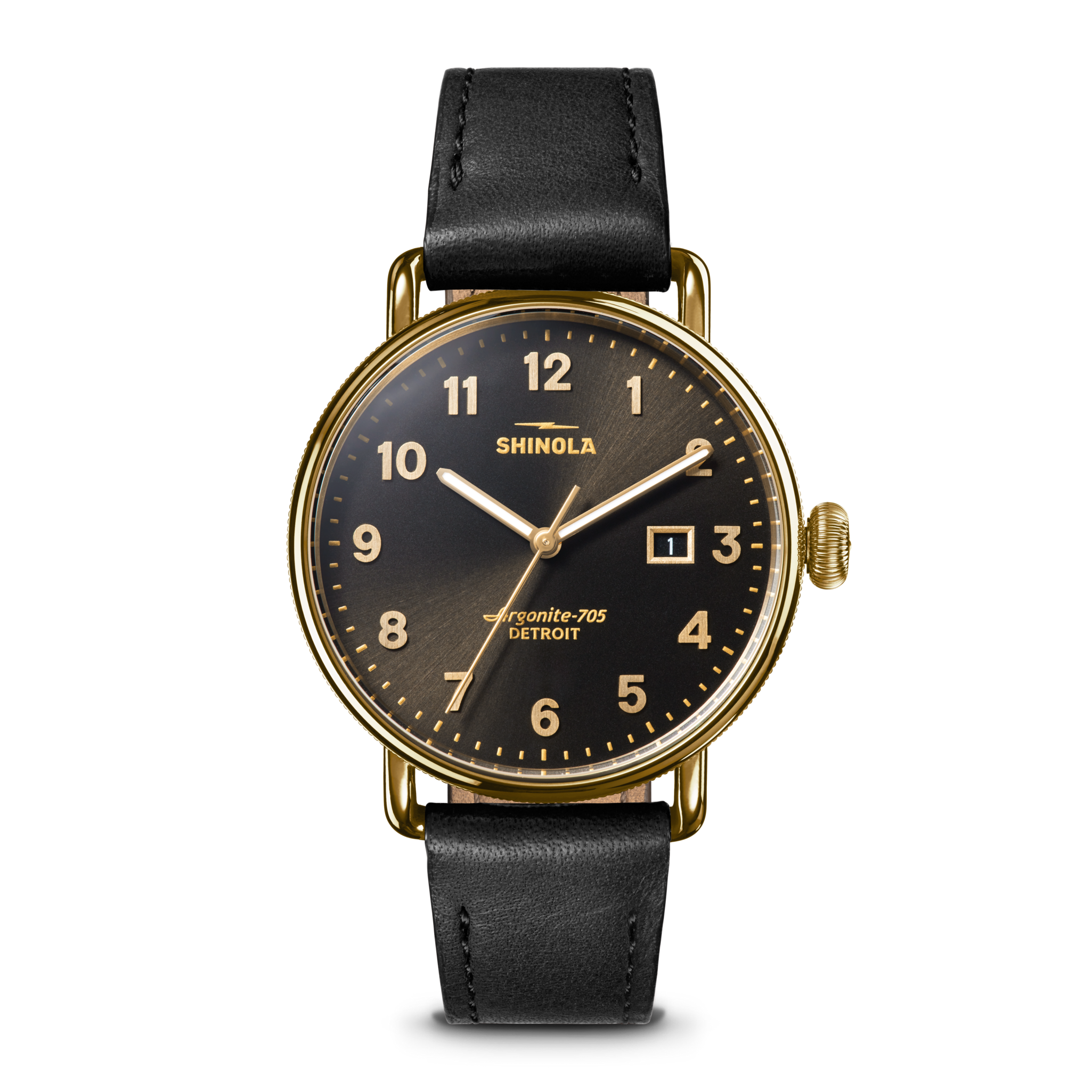 Shinola Canfield Watch - Black/Gold