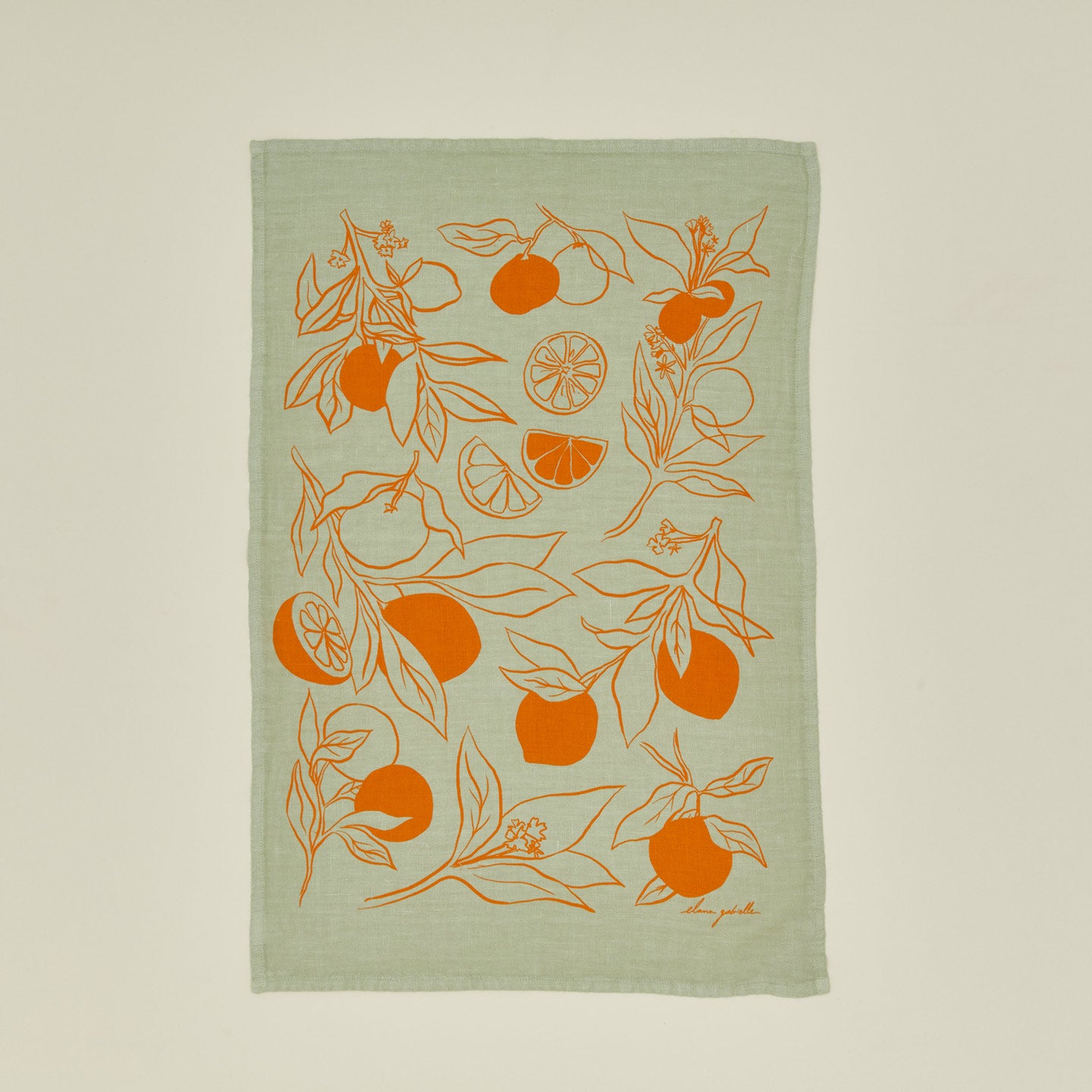 Hawkins New York Linen Tea Towel - Clementine