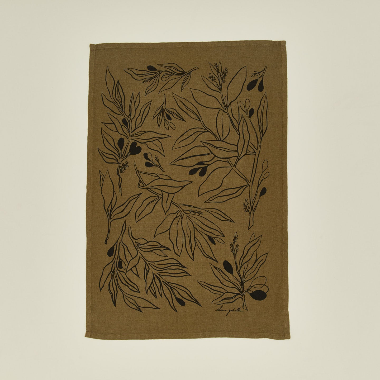 Hawkins New York Linen Tea Towel - Olives