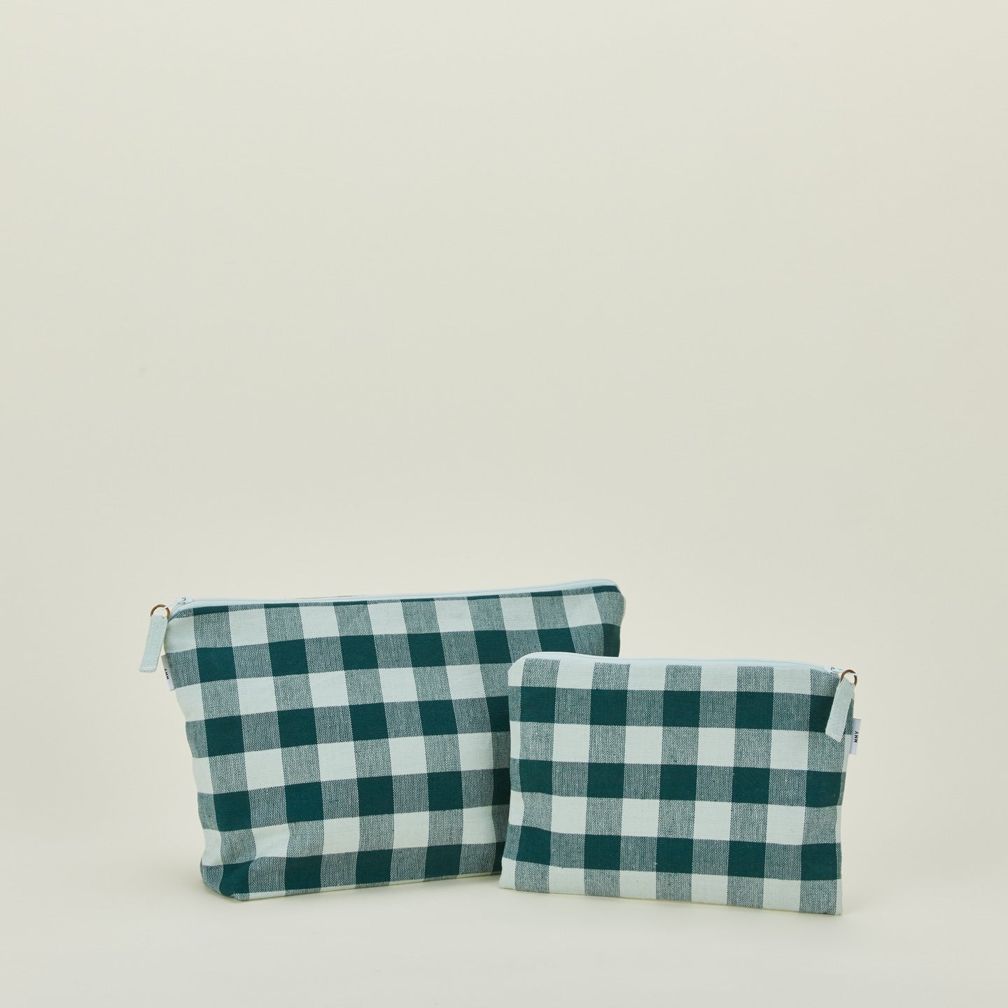 Hawkins New York Essential Gingham Pouch - Sky/Peacock