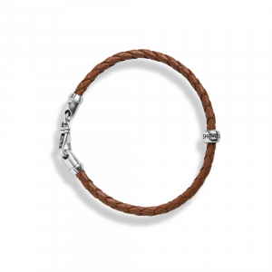 Shinola Single Wrap Woven Leather Bracelet - Tan