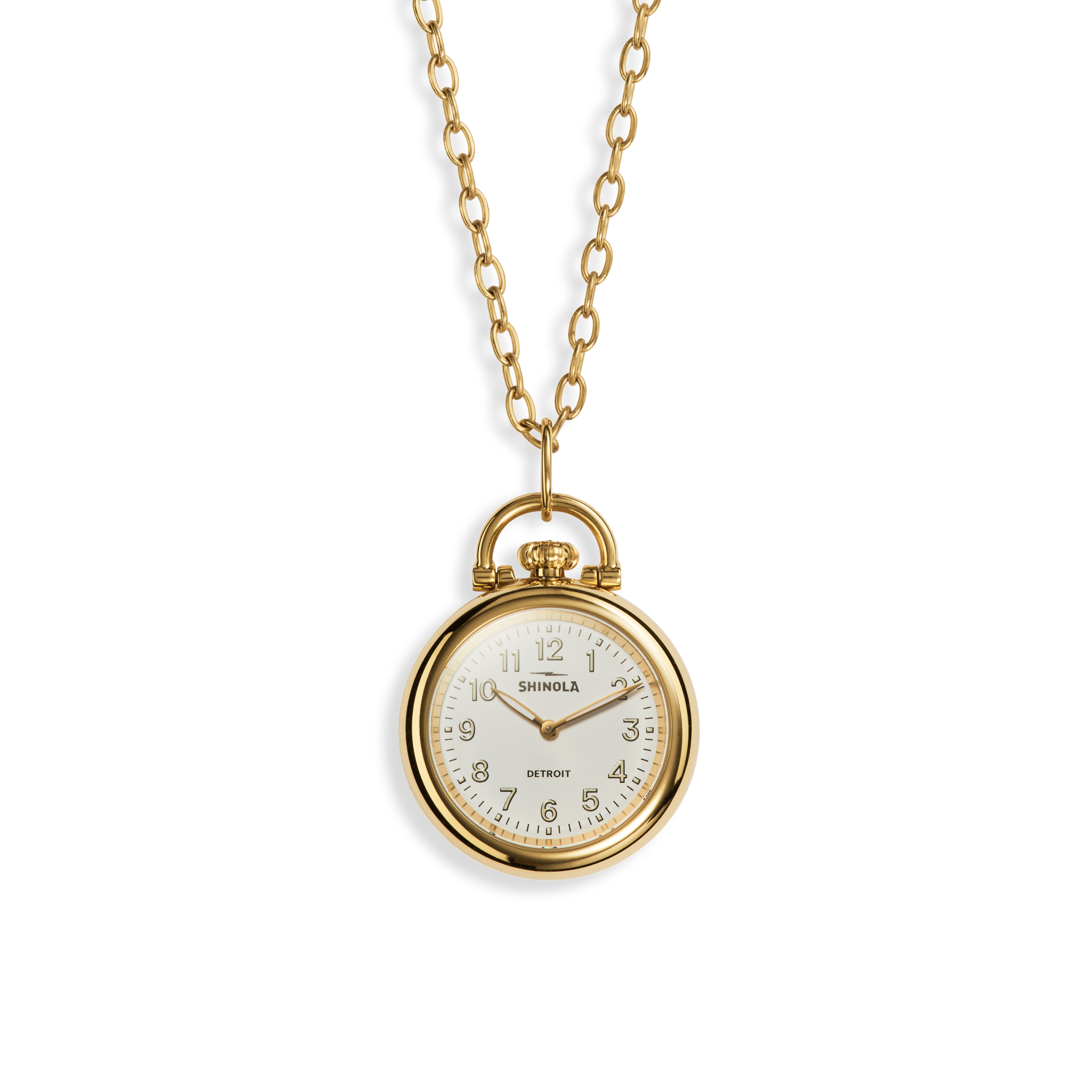 Shinola Runwell Watch Pendant Necklace - White